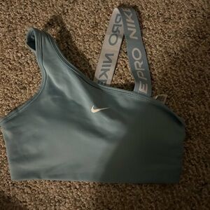 Nike One-Shoulder Sports Bra - Light Blue